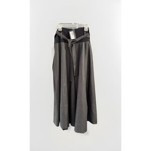 OZAI N KU Palazzo Black/Gray Denim Wide Leg Pants w/pockets size Medium